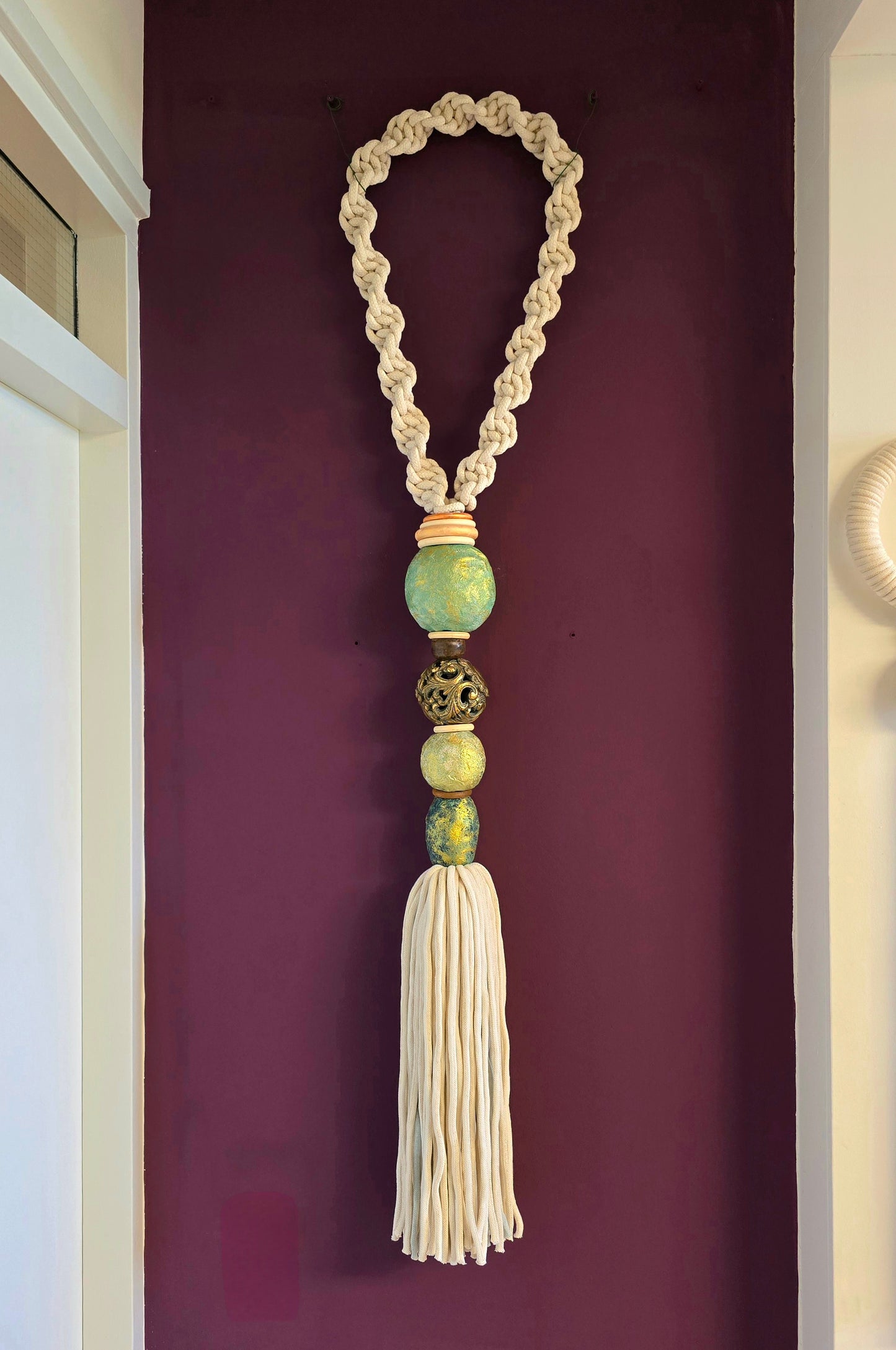 Woonketting Tassel Teal